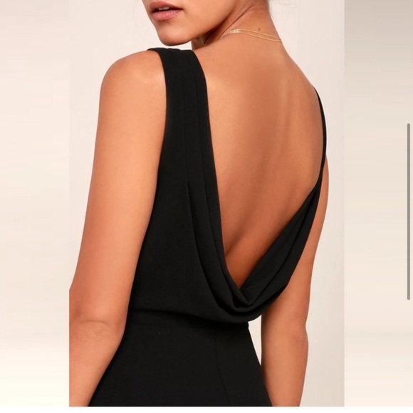Lulu's Call My Name Black Backless Maxi Dress NWT - Picture 5 of 11